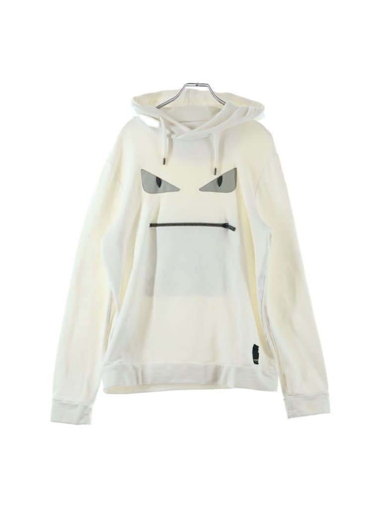 Fendi Bugs Eye Sweatshirt Pullover Jacket Hoodie White
